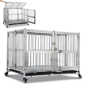 GarveeLife 犬ゲージ 中型犬 屋根付き 大型犬ケージ 折りたたみ 頑丈 スチール製 ペットサークル ペットケージ
