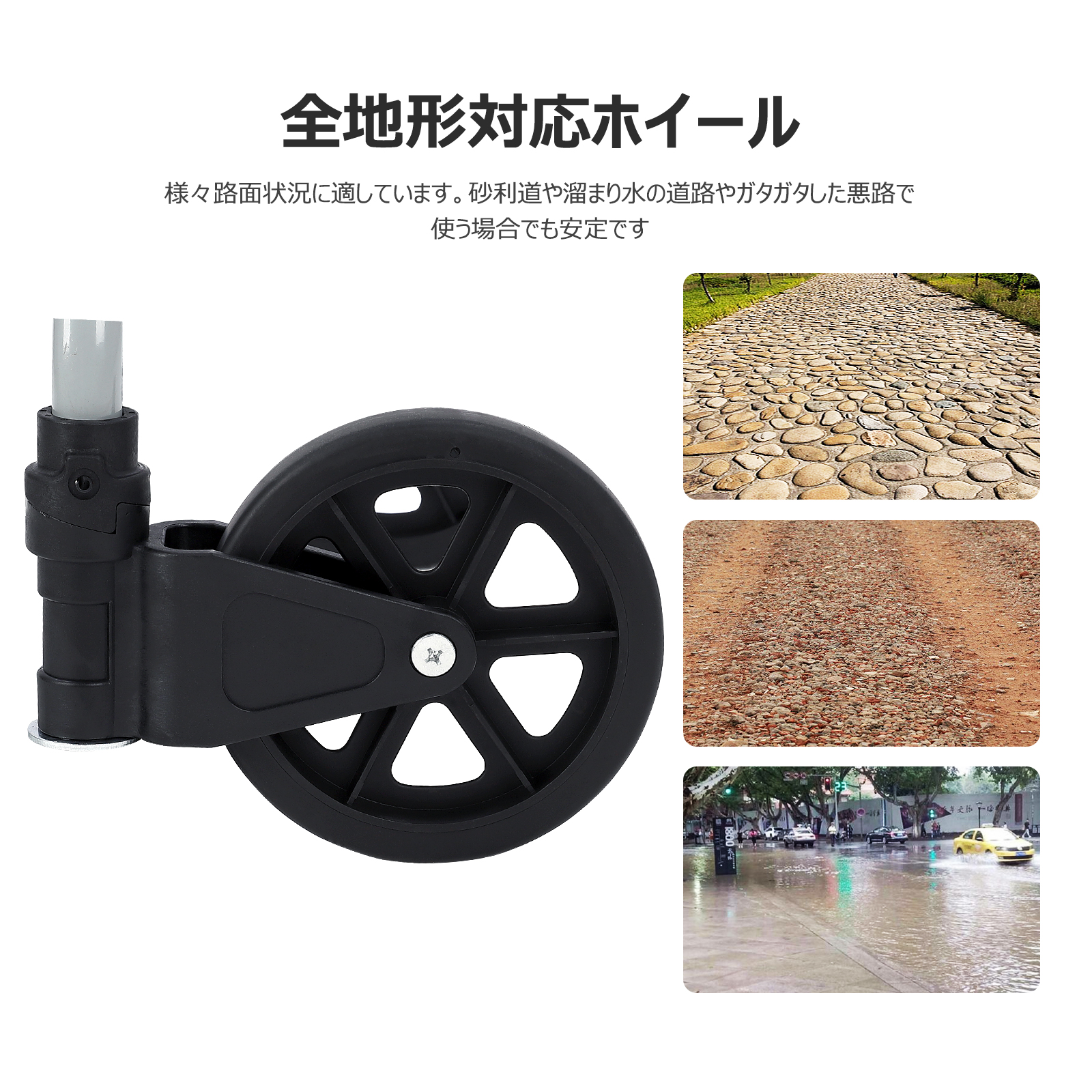 GarveeLife 台車 折りたたみ 軽量 100kg 静音 アルミ製 折りたたみ式 ハンドキャリー 家庭用 小型 キャリーカート - 画像 (4)