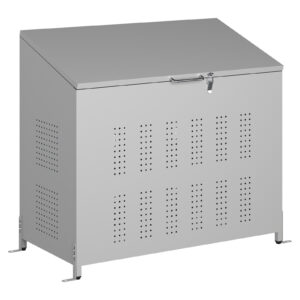 GarveeLife 屋外 ゴミ収納庫 280L 斜面 大容量 ダストボックス ゴミ収集ボックス 物置  屋外ゴミ収納庫
