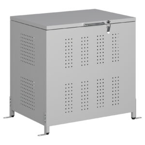 GarveeLife 屋外 ゴミ収納庫 160L 210L 350L 大容量 ダストボックス ゴミ収集ボックス 物置  屋外ゴミ収納庫