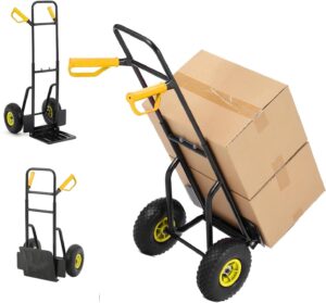 キャリカート ハンドトラック 折りたたみ式 耐荷重150kg 高さ調節 ビッグタイヤ 台車 頑丈 多地形 荷物運搬 業務用