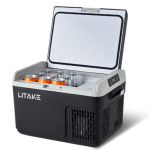 車載冷蔵庫 12L ポータブル冷蔵庫 急速冷凍 -20℃～20℃ 45W省エネ 静音 3WAY電源対応 DC12V/24V AC100V 車載冷蔵冷凍庫 車載家庭両用 トラック 車中泊 キャンプ アウトドア 現場 ブラック G12
