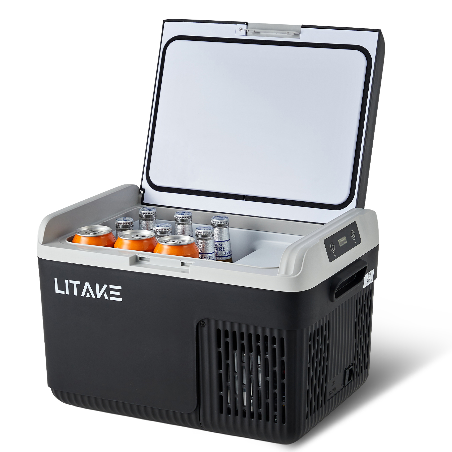 車載冷蔵庫 12L ポータブル冷蔵庫 急速冷凍 -20℃~20℃ 45W省エネ 静音 3WAY電源対応 DC12V/24V AC100V 車載冷蔵冷凍庫 車載家庭両用 トラック 車中泊 キャンプ アウトドア 現場 ブラック G12