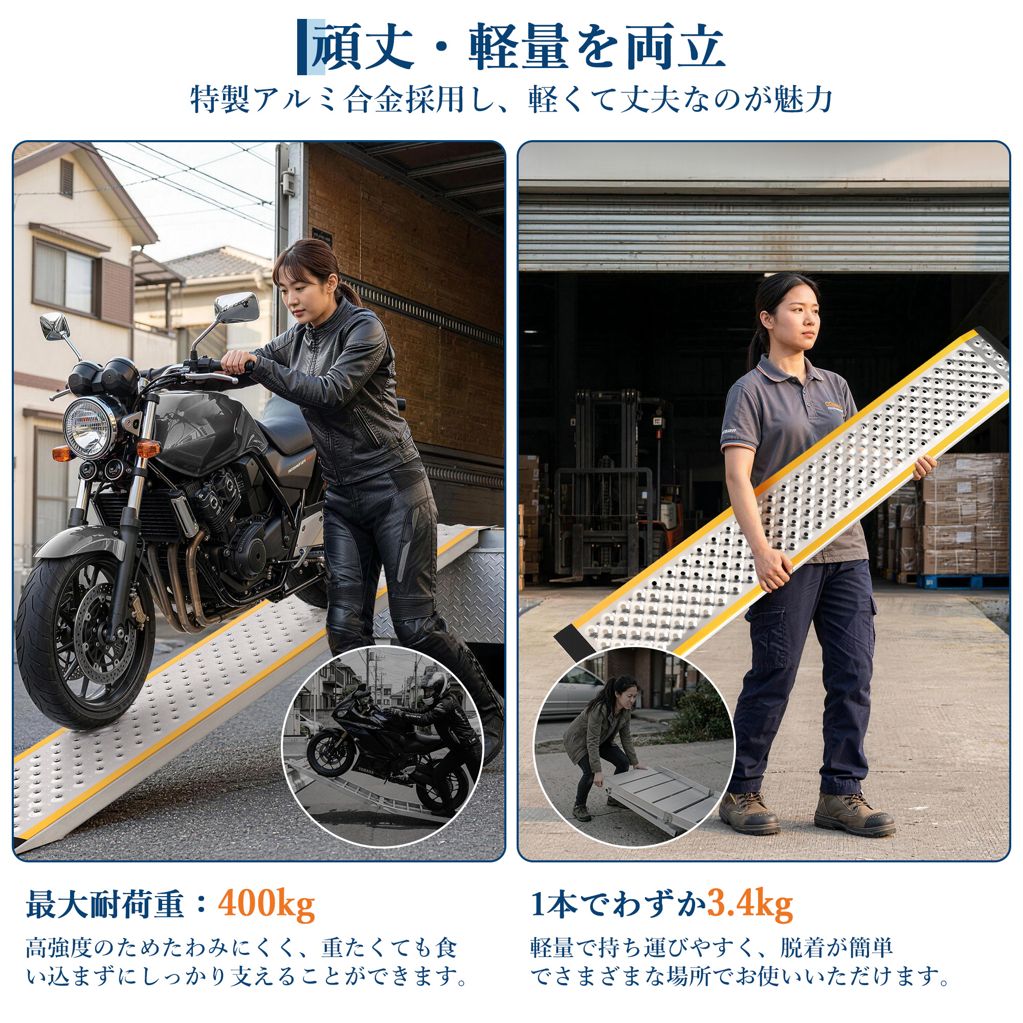 GarveeLife-車椅子 スロープ 段差 車いす スロープ アルミ製 - 画像 (7)