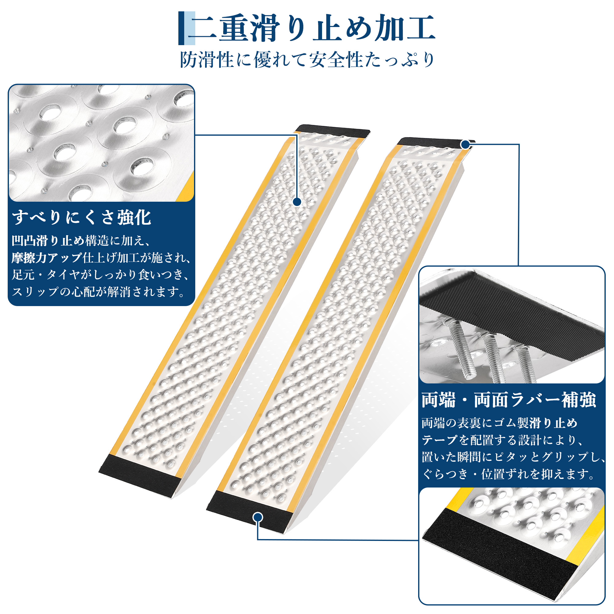 GarveeLife-車椅子 スロープ 段差 車いす スロープ アルミ製 - 画像 (3)