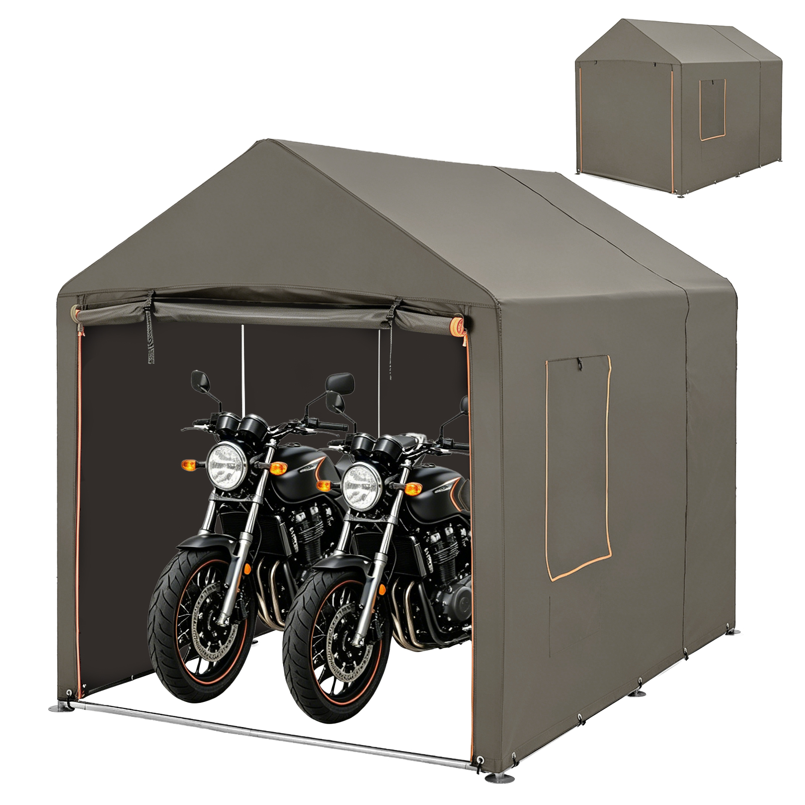 GarveeLife-バイクガレージ サイクルハウス 自転車置き場 厚手 カバー サイクルポート ガレージ 物置 ガレージテント バイク 屋外 - 画像 (2)